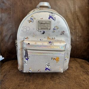 Loungefly Silver Disney Character Backpack
